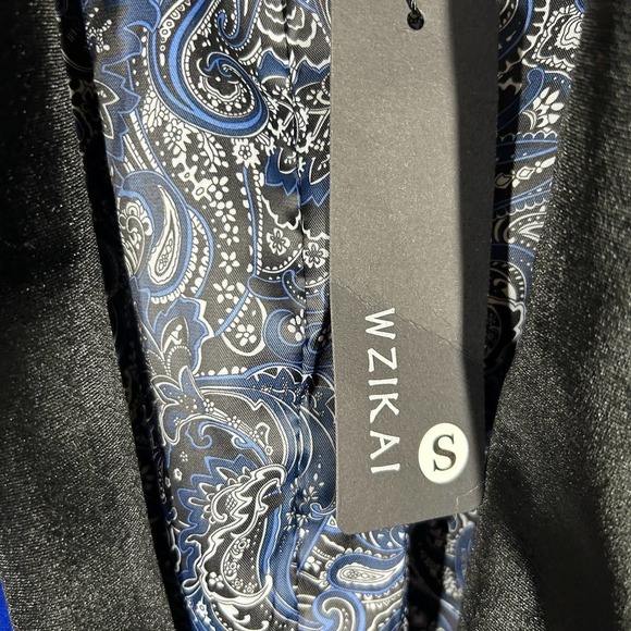 NEW Wzikai Blue Velvet One Button Blazer Small - Picture 9 of 10